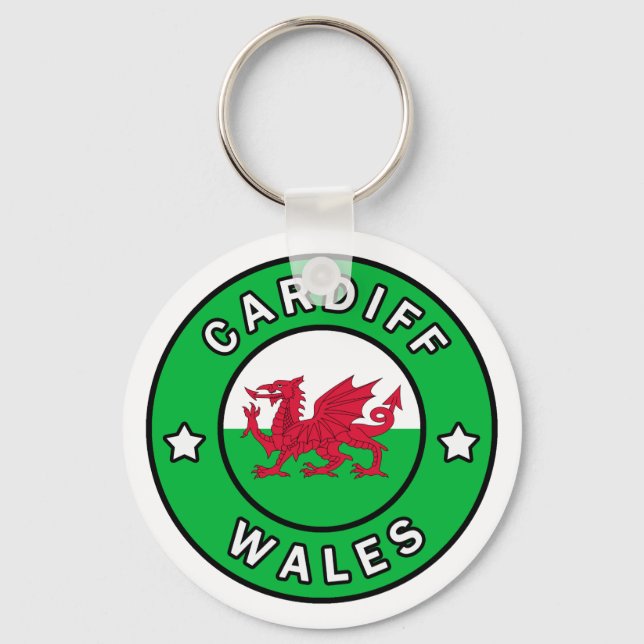 Cardiff Wales Nyckelring (Framsida)