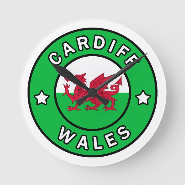 Cardiff Wales Rund Klocka (Framsida)