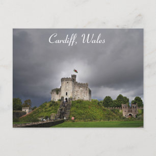 Cardiff Wales Welsh Castle Travel Vykort