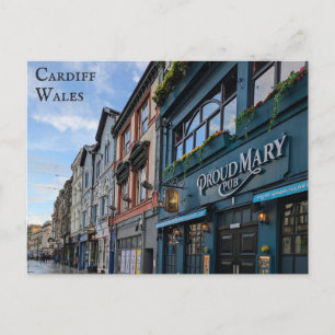 Cardiff Wales Welsh City Travel Vykort