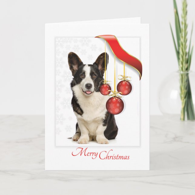 Cardigan Corgi jul Helgkort (Framsida)