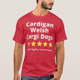 Cardigan Welch Corgi 5 stjärnor av fem T Shirt