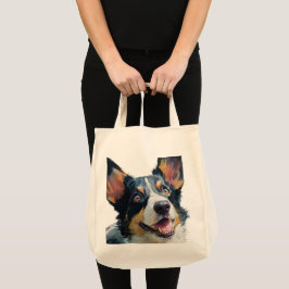 Cardigan Welsh corgi akvarell Tygkasse