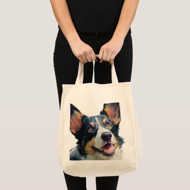 Cardigan Welsh corgi akvarell Tygkasse (Framsida (produkt))