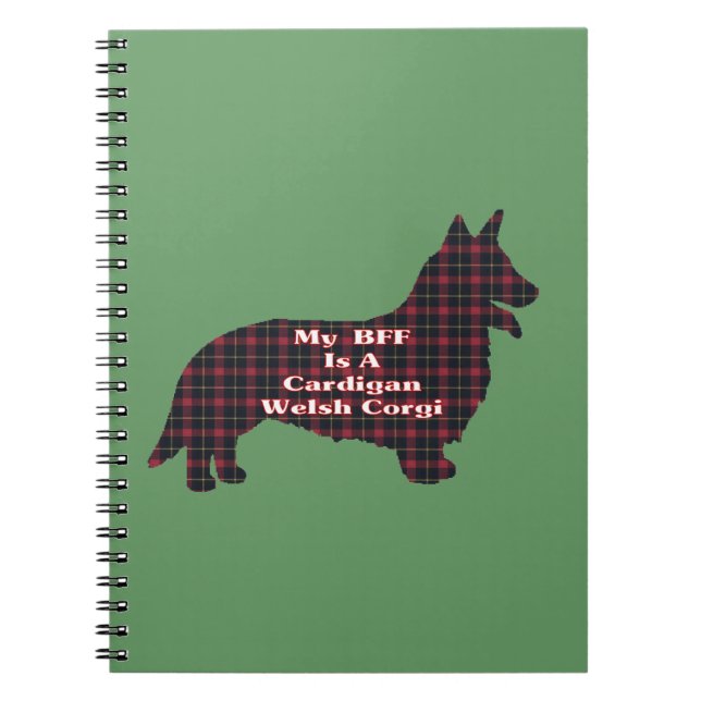 Cardigan Welsh CORGI BFF Anteckningsbok Med Spiral (Framsidan)