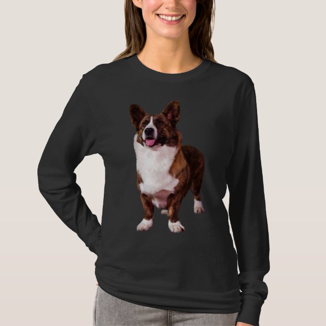 Cardigan Welsh Corgi Bild T Shirt (Framsida)