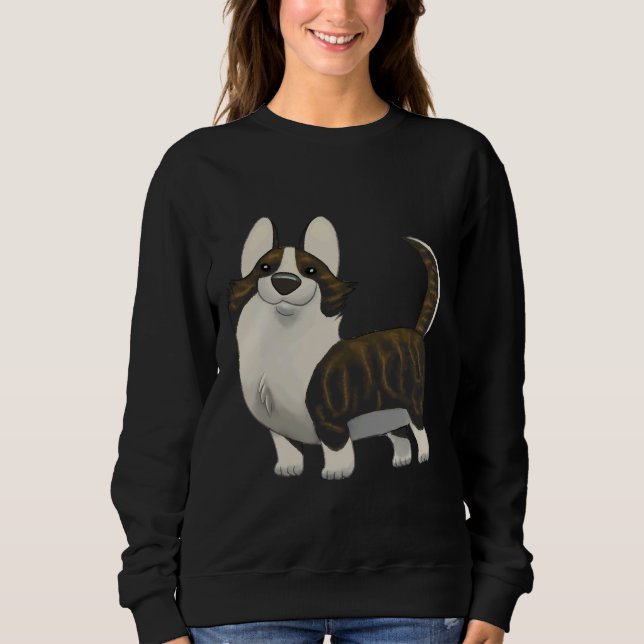 Cardigan Welsh Corgi Brindle   T Shirt (Framsida)