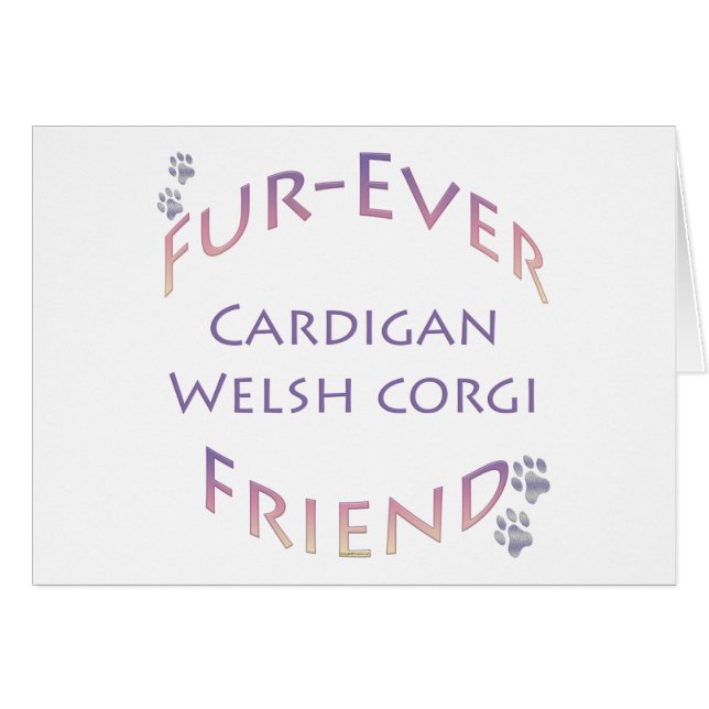 Cardigan Welsh Corgi Furever Hälsningskort (Framsidan Horizontal)