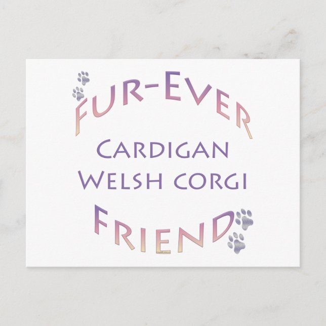 Cardigan Welsh Corgi Furever Vykort (Framsida)