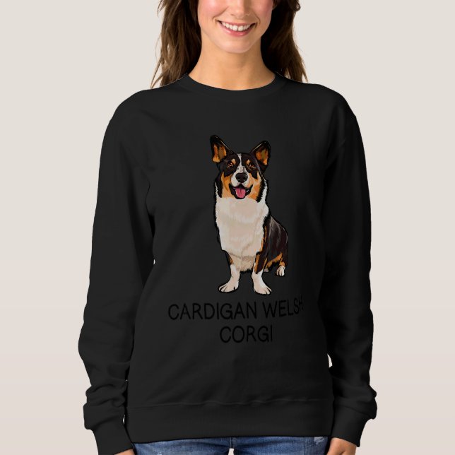 Cardigan Welsh Corgi Galen Hund T Shirt (Framsida)