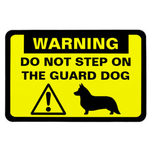 Cardigan Welsh Corgi Humous Guard Hund Warning Magnet
