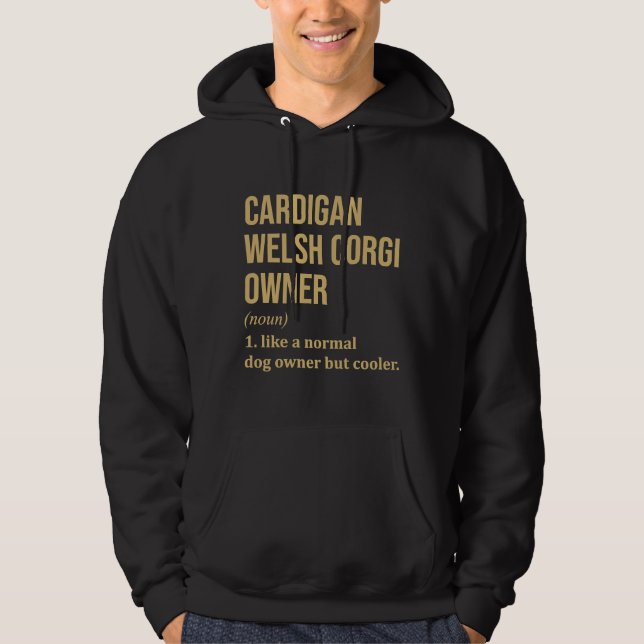 Cardigan Welsh Corgi Hund Funny Hoodie (Framsida)
