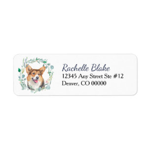 Cardigan Welsh Corgi Hund Krans Returadress Etikett