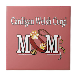 Cardigan Welsh Corgi Hund MAMMA Kakelplatta