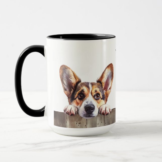 Cardigan Welsh Corgi Hund Mugg (Vänster)