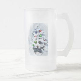 Cardigan Welsh Corgi jul Frostat Ölglas