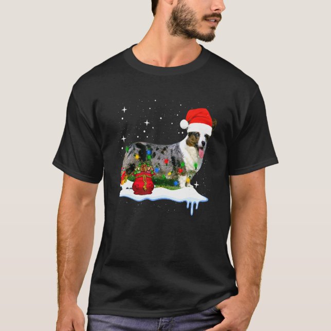 Cardigan Welsh Corgi Jul T Shirt (Framsida)