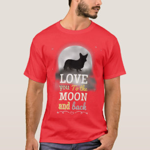 Cardigan Welsh Corgi Kärlek till Måne T Shirt