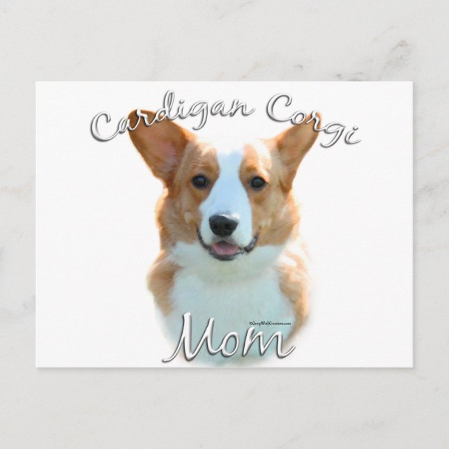 Cardigan Welsh Corgi Mamma 2 Vykort (Framsida)