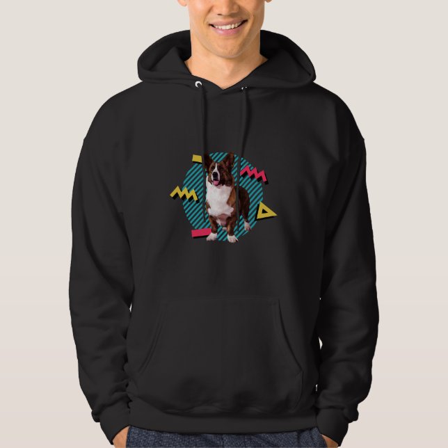 Cardigan Welsh Corgi Moderne Hoodie (Framsida)