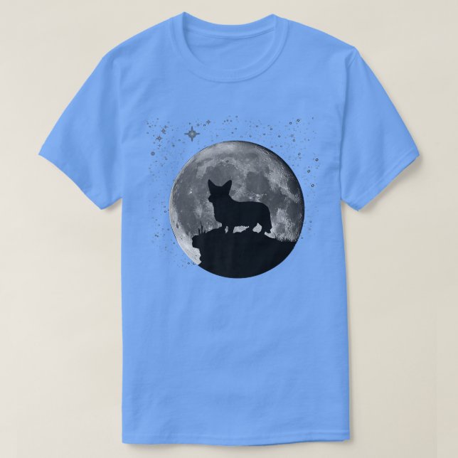 Cardigan Welsh Corgi Moon Premium T-Shirt (Design framsida)