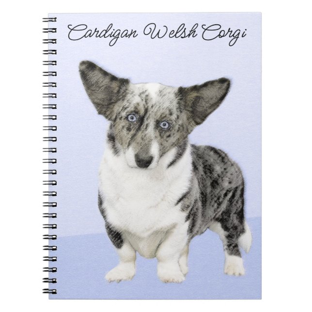 Cardigan Welsh Corgi Painting - Original Hund Art Anteckningsbok (Framsidan)