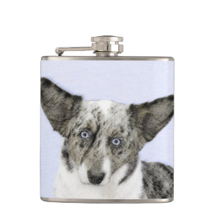 Cardigan Welsh Corgi Painting - Original Hund Art Fickplunta