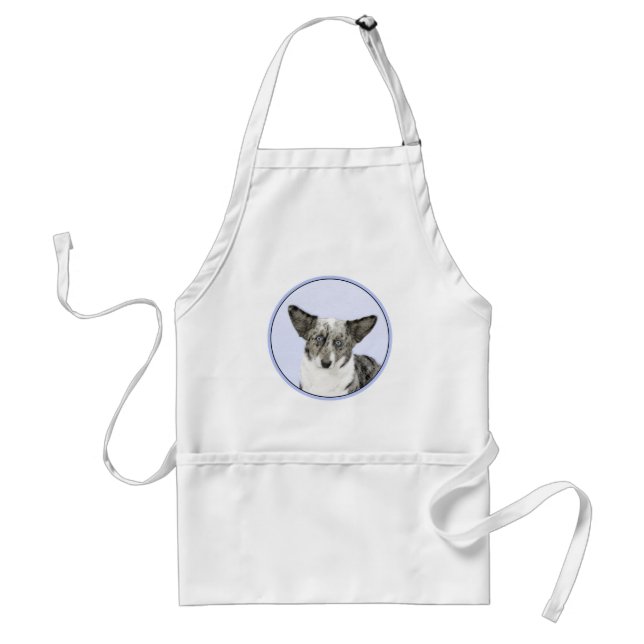 Cardigan Welsh Corgi Painting - Original Hund Art Förkläde (Framsidan)