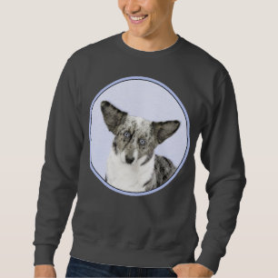 Cardigan Welsh Corgi Painting - Original Hund Art Lång Ärmad Tröja