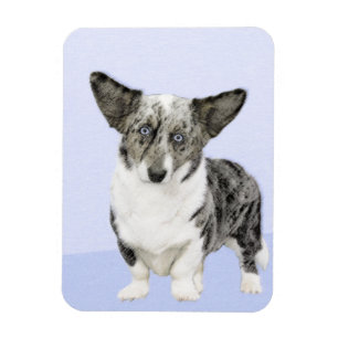 Cardigan Welsh Corgi Painting - Original Hund Art Magnet