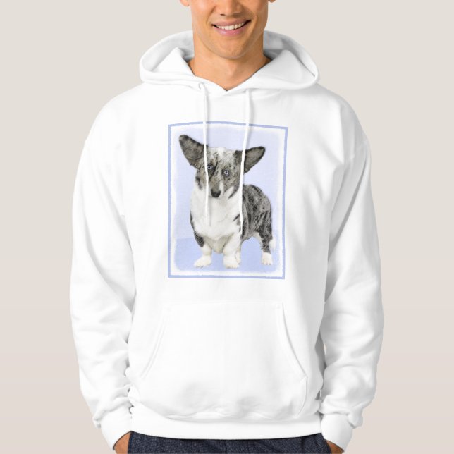 Cardigan Welsh Corgi Painting - Original Hund Art Sweatshirt (Framsida)