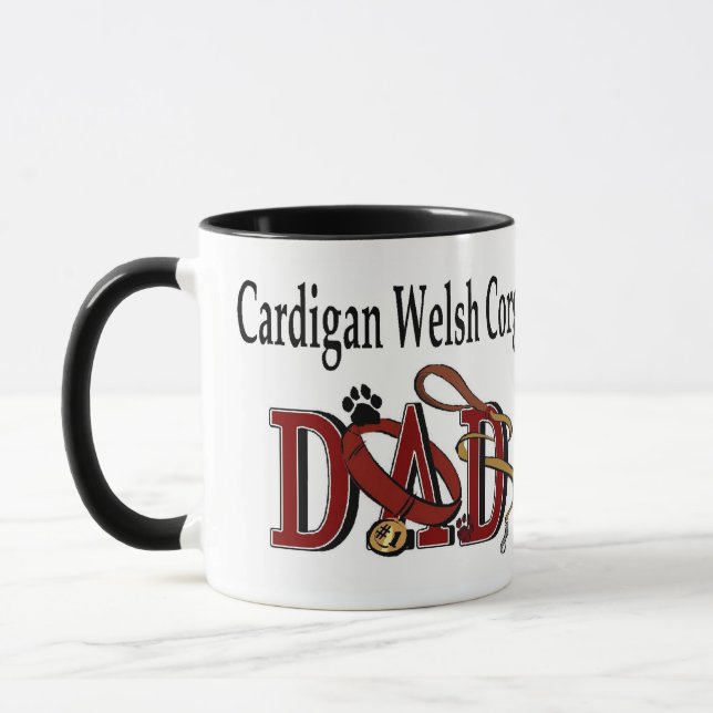 Cardigan Welsh Corgi PAPPA Gifts Mugg (Vänster)