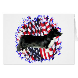 Cardigan Welsh Corgi Patriot Hälsningskort