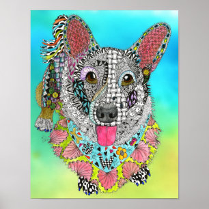 Cardigan Welsh Corgi Poster - 11 x 14 tum