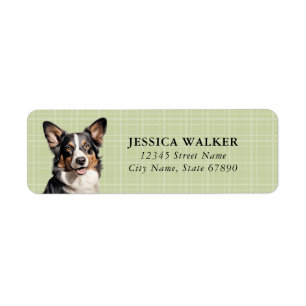 Cardigan Welsh Corgi Returetiketters Returadress Etikett