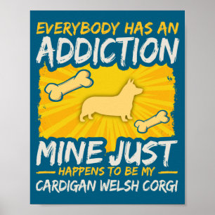 Cardigan Welsh Corgi Roligt Hundberoende Poster