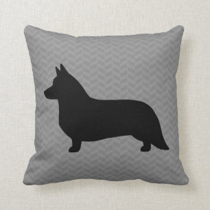 Cardigan Welsh Corgi Silhouette Kudde