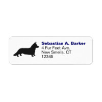 Cardigan Welsh Corgi Silhouette Returadress