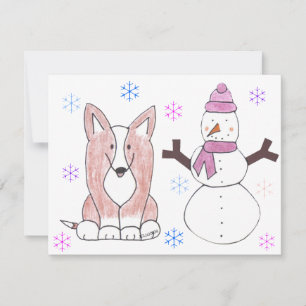 Cardigan Welsh Corgi & Snögubbe