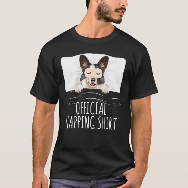 Cardigan Welsh Corgi Ssov Mask Officiell Napping T Shirt (Framsida)