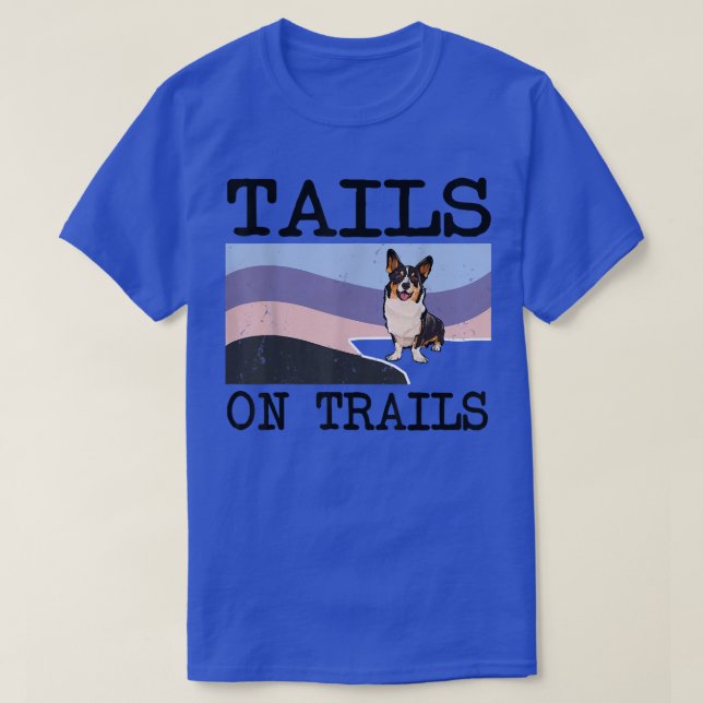 Cardigan Welsh Corgi Svan på spår Rolig hund Hik T Shirt (Design framsida)