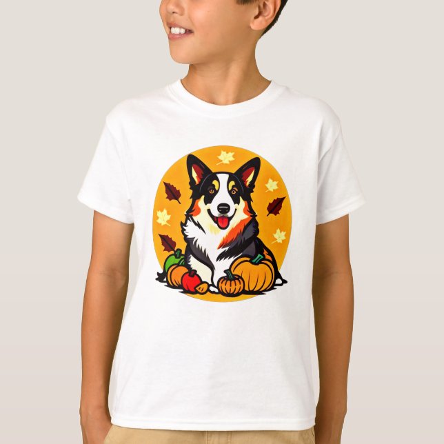 Cardigan Welsh Corgi T Shirt (Framsida)