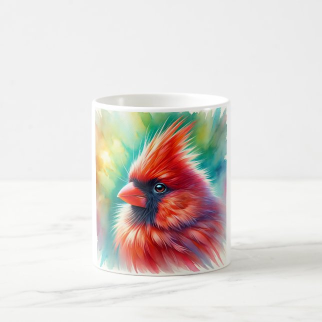 Cardinal Bird 300724AREF129 - Watercolor Kaffemugg (Center)