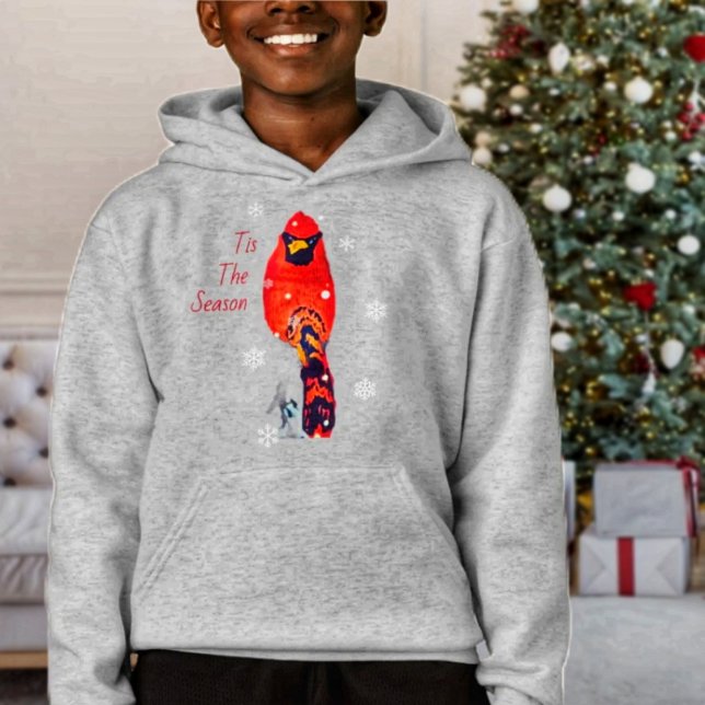 Cardinal Bird In Snowfall T Shirt ( Choose this Christmas bird design, if you particularly like Cardinal birds!)