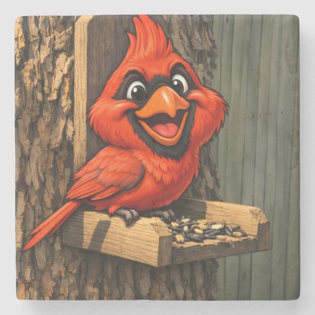 Cardinal caricature stenunderlägg (Framsidan)