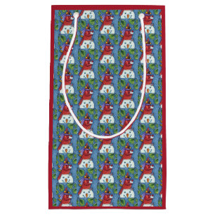 CARDINAL GUARDING SNÖGUBBE, CUTE CHRISTMAS REDBIRD