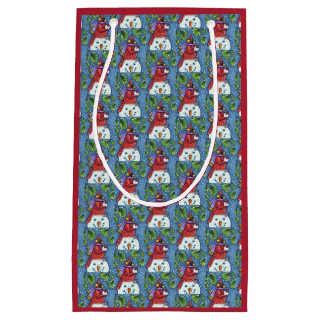 CARDINAL GUARDING SNÖGUBBE, CUTE CHRISTMAS REDBIRD (Framsidan)