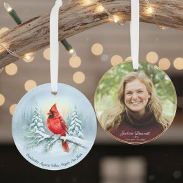 Cardinal Photo Memorial Keepsake Custom Christmas 
