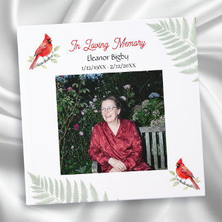 Cardinal Poem Celebration of Life Funeral Gästböcker