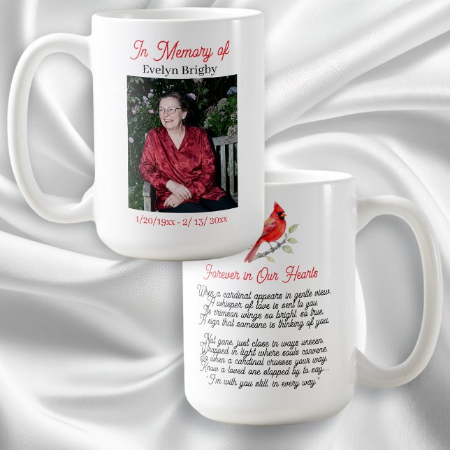 Cardinal Poem Memorial Keepsake  Kaffemugg (Skapare uppladdad)